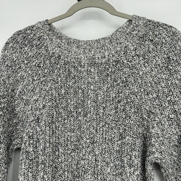 Free People Electric City Sweater Marled Black Pullover Knit Crew Neck Size M - Picture 2 of 11